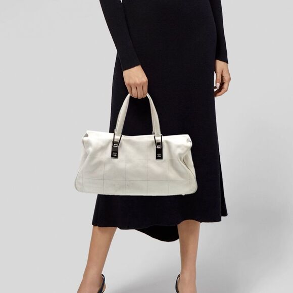 Chanel Top Handle white leather Bag - Picture 15 of 16